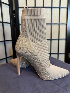 Steve Madden Maxwelle Embellished Sock Stiletto Bootie